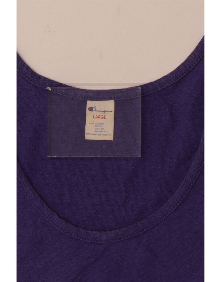 Colete gráfico masculino Champion grande algodão roxo