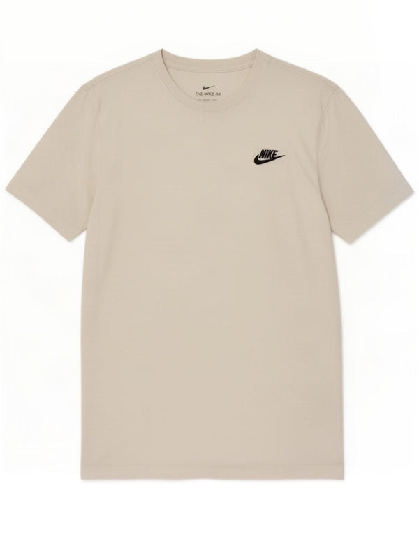 Nike Mens Camiseta Top Médio Algodão Branco