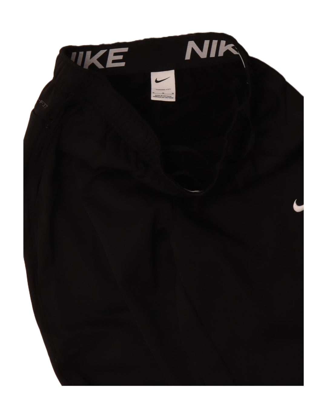 Calça esportiva masculina Nike Therma-Fit de poliéster médio preto