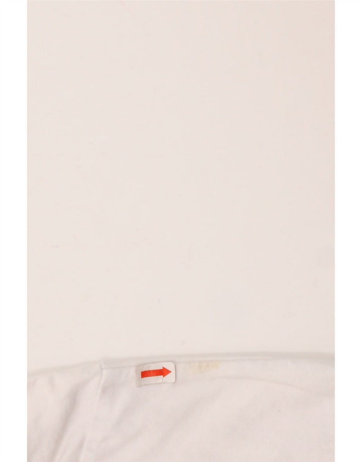 Camiseta feminina ELLESSE com estampa gráfica UK 10 algodão branco pequeno