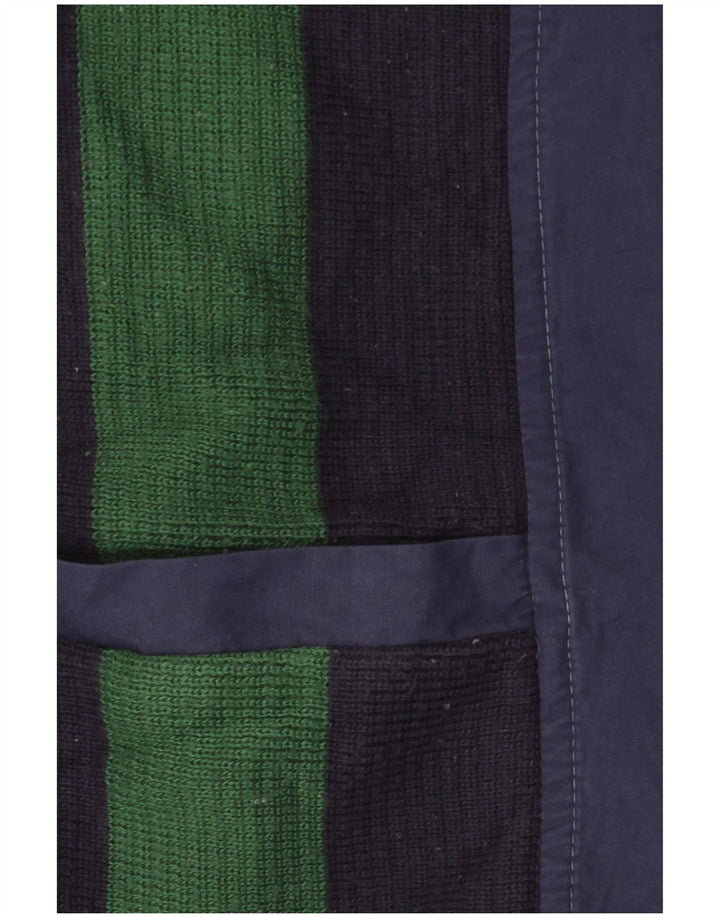 Jaqueta bomber masculina VINTAGE UK 42 XL azul marinho colorblock