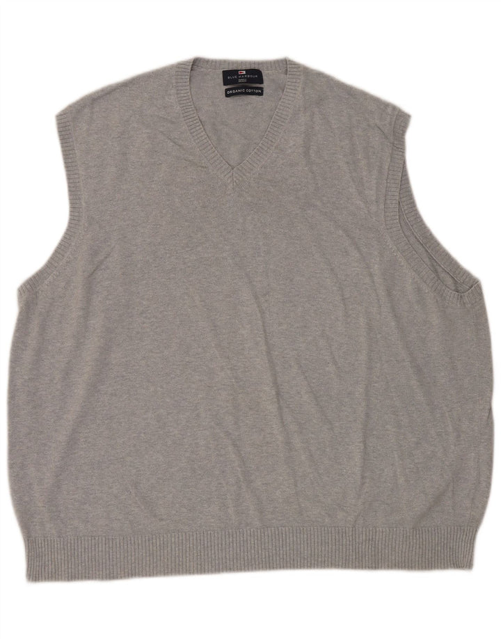 Regata masculina Marks & Spencer Blue Harbor Vest XL algodão cinza