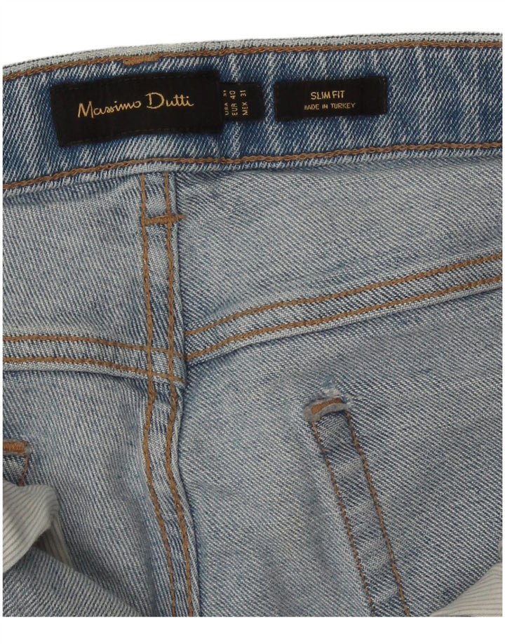 Massimo Dutti Mens Slim Jeans EU 40 Médio W31 L33 Azul