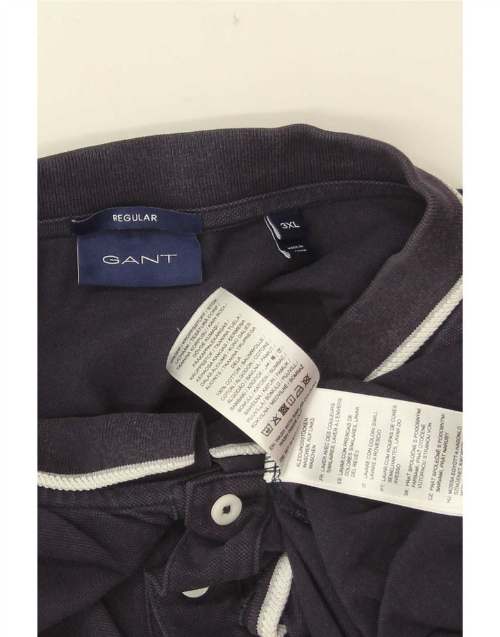 Camisa polo masculina regular Gant 3XL algodão azul marinho
