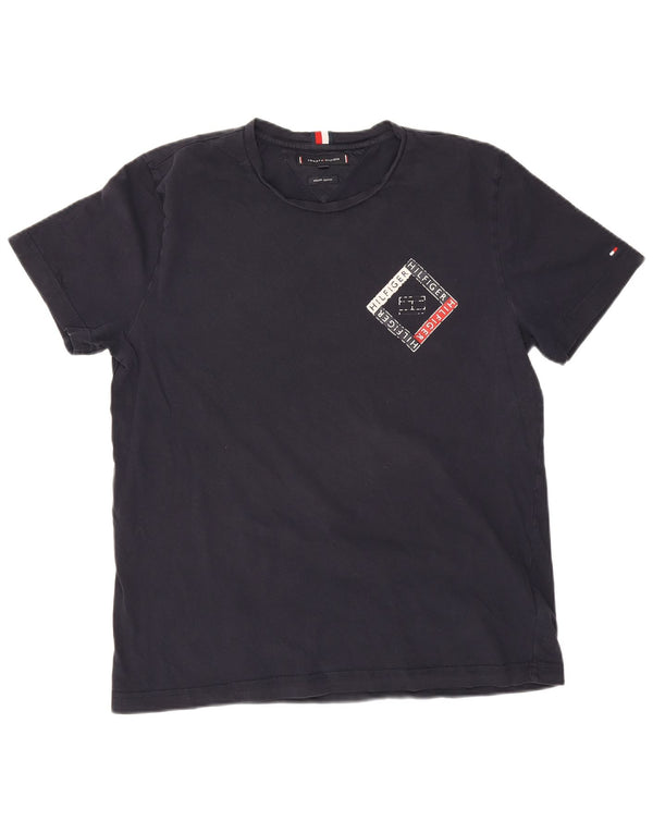 Camiseta feminina Tommy Hilfiger UK 18 XL azul marinho algodão