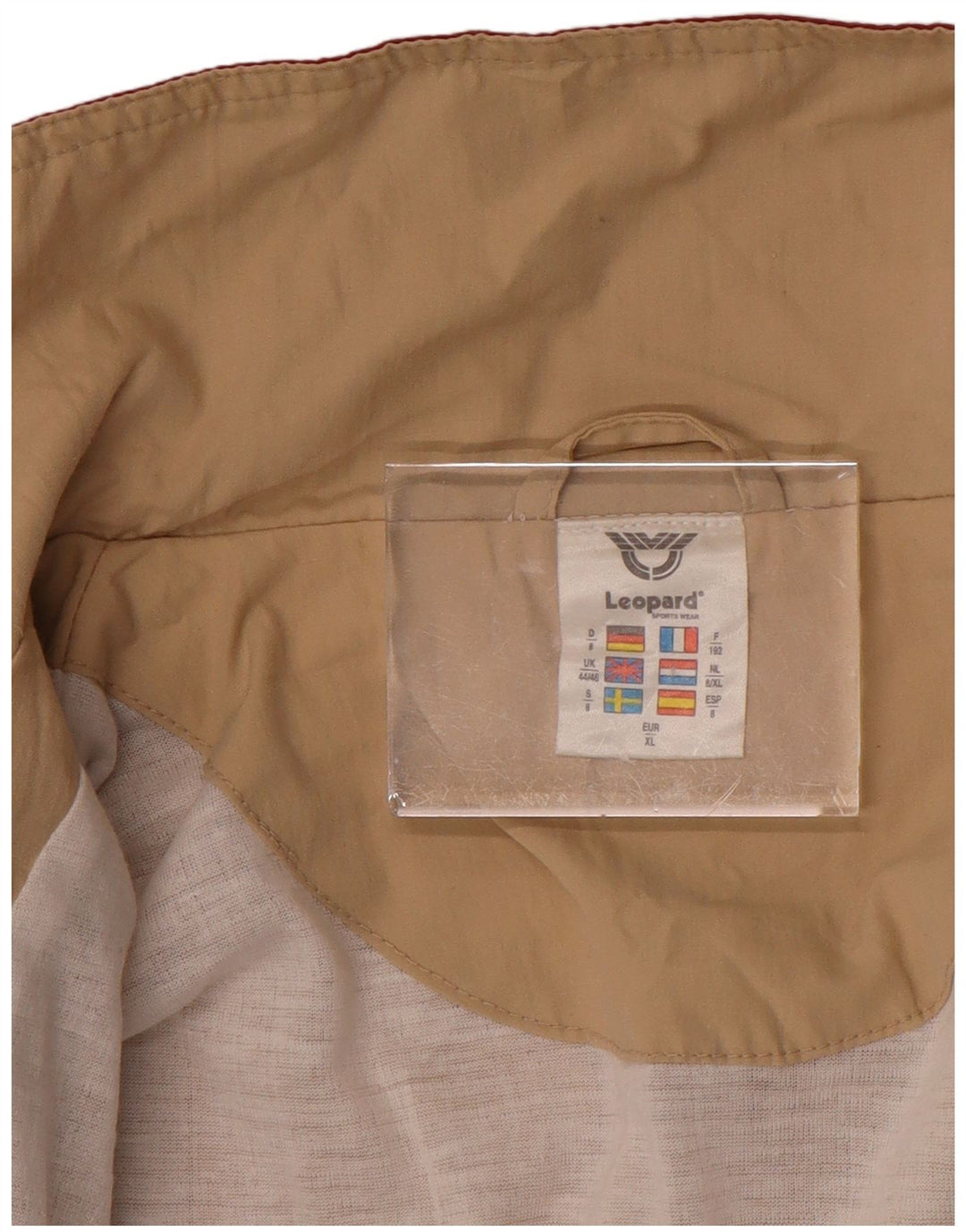 Jaqueta corta-vento masculina LEOPARD UK 44/46 XL vermelho paisley algodão