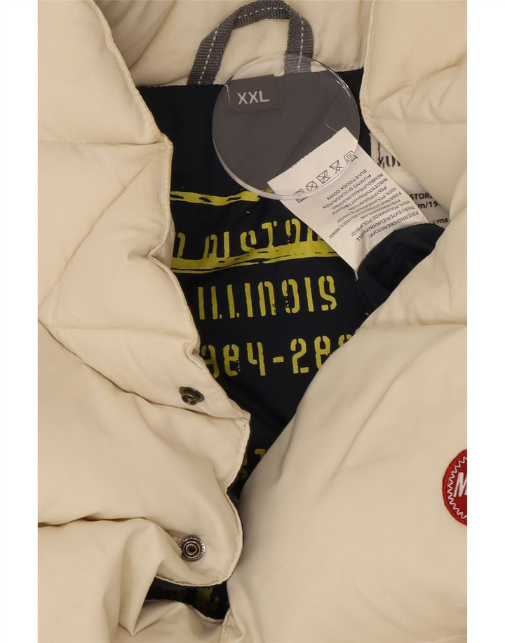 Colete acolchoado masculino Murphy & Nye UK 44 2XL poliamida branco