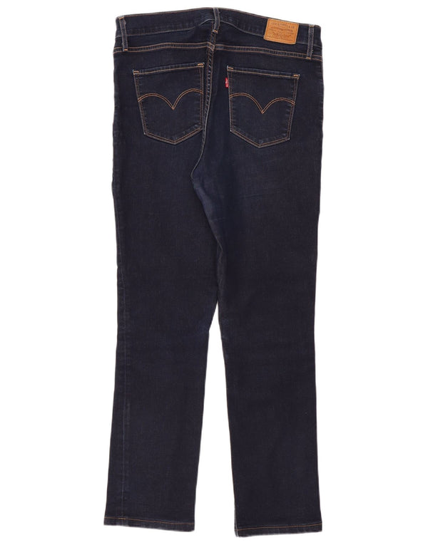 Calça jeans feminina Levi's 724 High Rise Straight W31 L30 azul marinho algodão