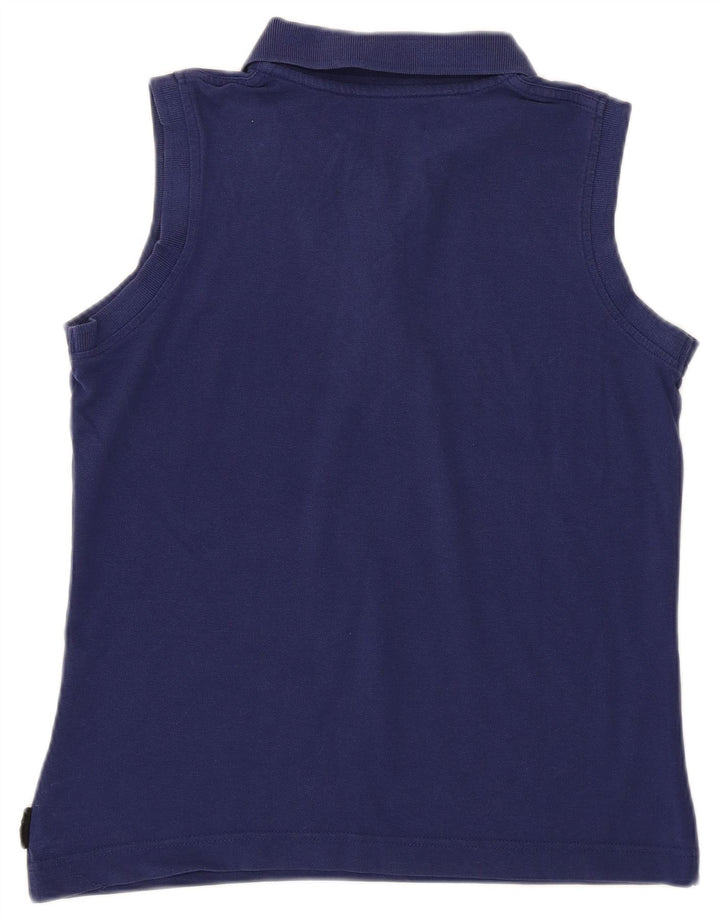 Camisa polo feminina sem mangas Kappa UK 12 médio azul marinho