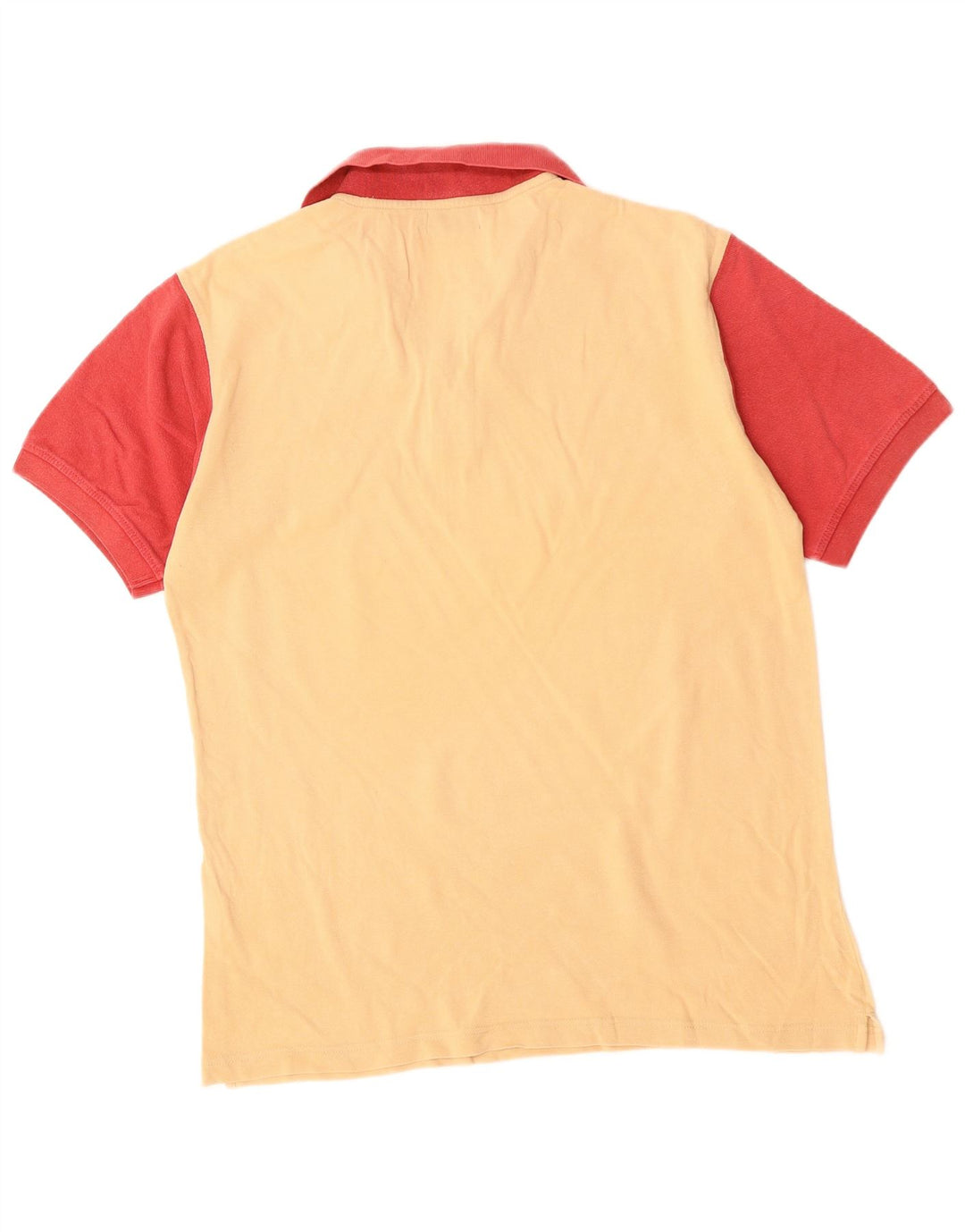 Camisa polo masculina ASICS Rugby médio bege algodão colorblock