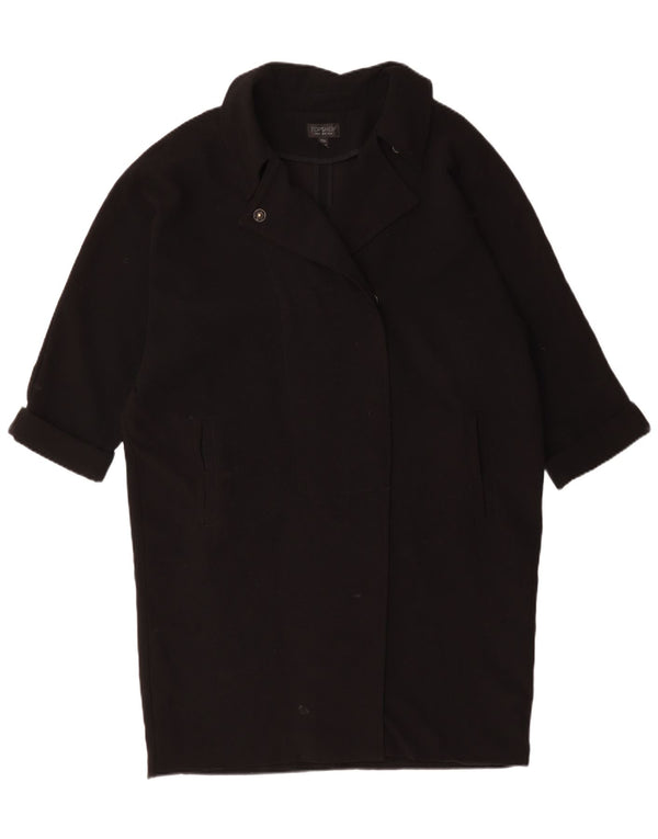 Sobretudo oversized feminino Topshop UK 14 grande poliéster preto