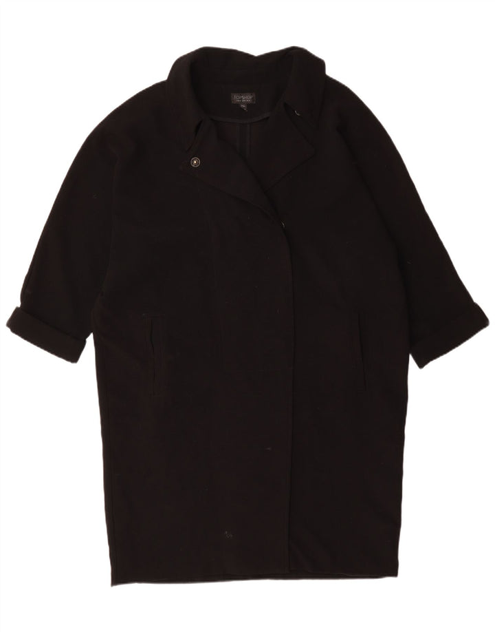 Sobretudo oversized feminino Topshop UK 14 grande poliéster preto
