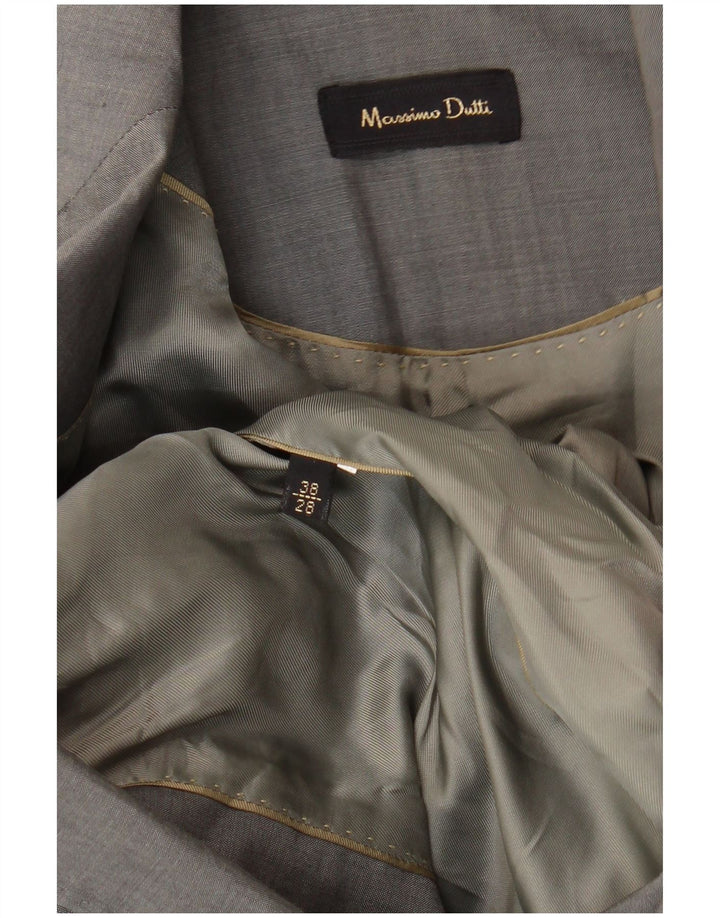 Jaqueta blazer feminina MASSIMO DUTTI com 2 botões UE 38 pequena cinza