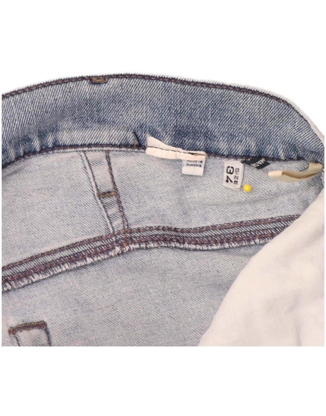 Calça jeans reta feminina Armani W34 L35 azul