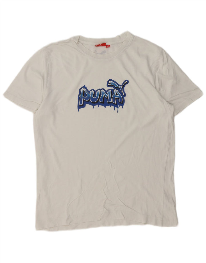 Puma Camiseta Masculina Graphic Top Médio Branco