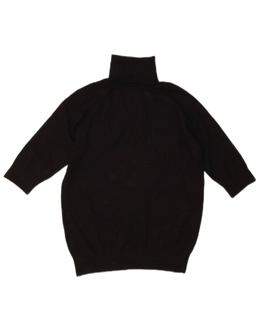 Suéter feminino Zara com manga 3/4 e gola redonda Reino Unido 12 médio preto