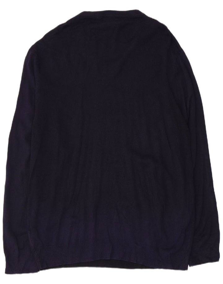 Suéter masculino PIERRE CARDIN com decote em V 2XL azul marinho acrílico