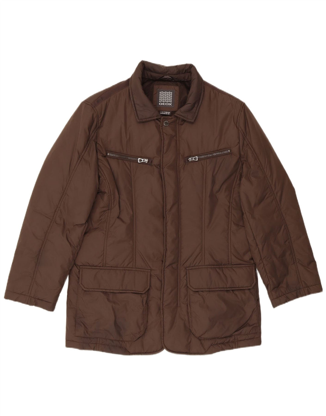 Jaqueta acolchoada masculina Geox Regular Fit UK 38 marrom médio
