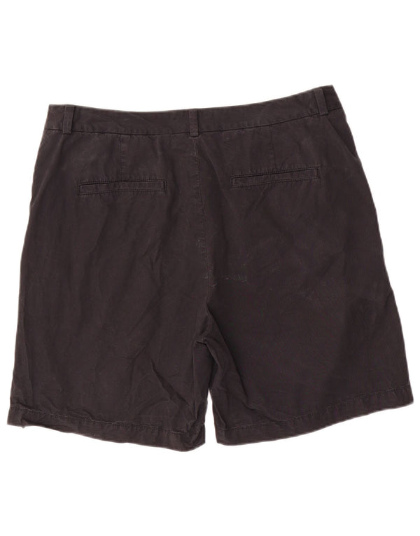 Shorts chino feminino Marks & Spencer Reino Unido 14 grande W32 algodão preto