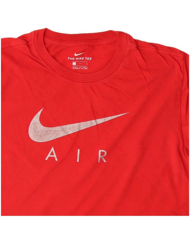 Camiseta Nike masculina gráfica grande algodão vermelho