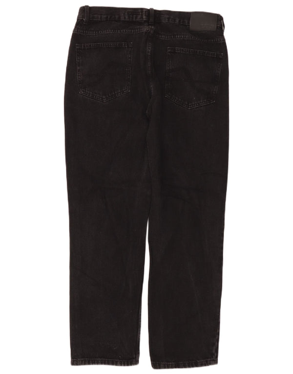 Pierre Cardin Mens Regular Fit Straight Jeans W36 L30 Algodão Preto