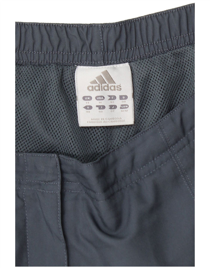 ADIDAS Womens Capri Cargo Calças de treino UK 14 Médio Cinza Poliéster