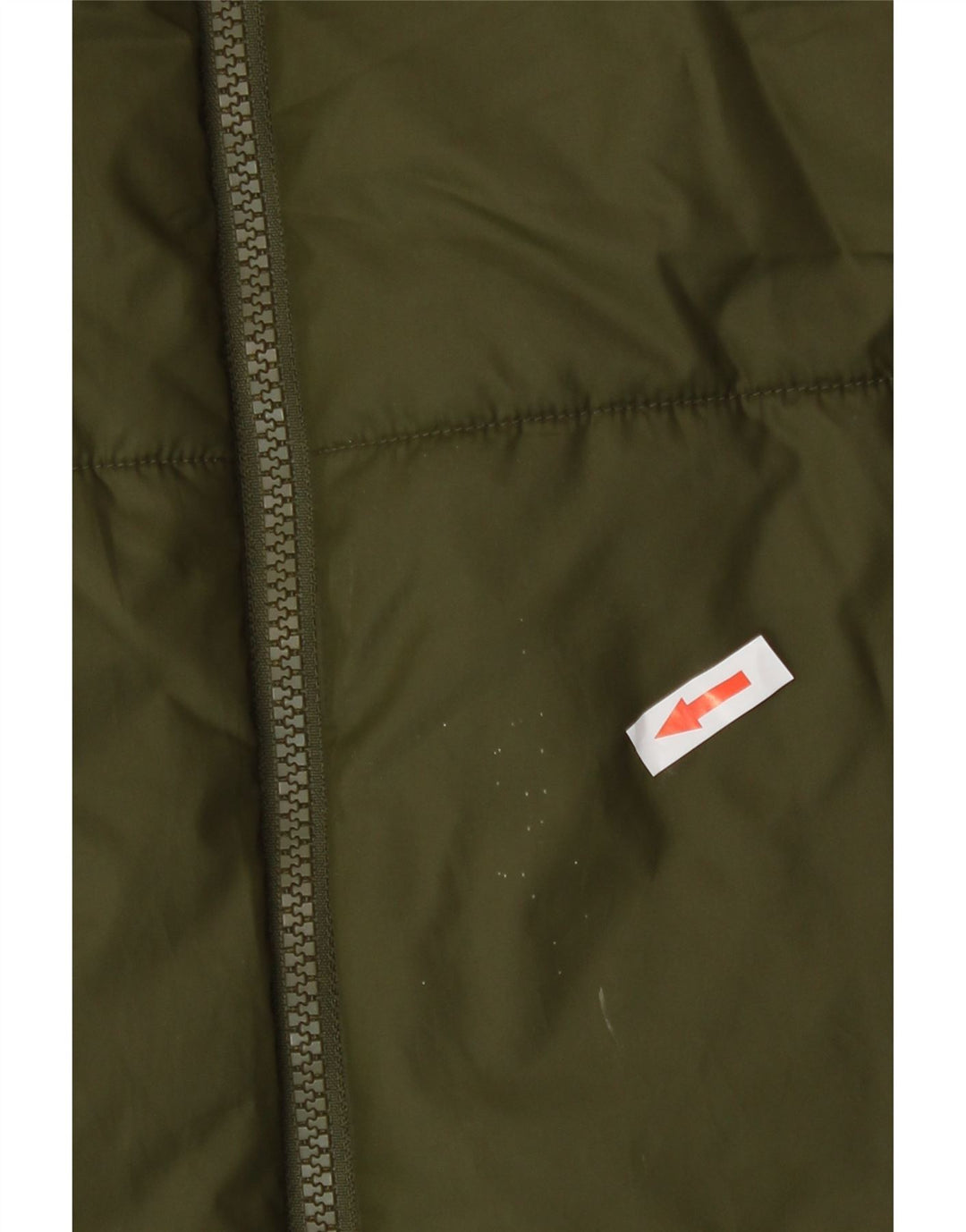Casaco acolchoado reversível gráfico feminino Nike UK 14 poliéster cáqui médio