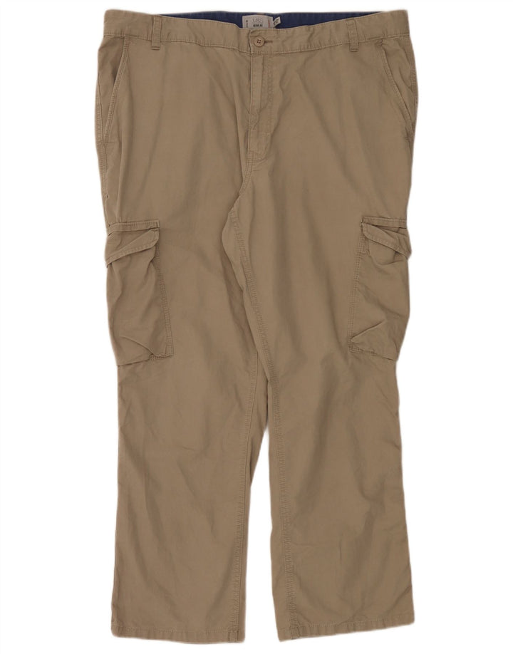 Calça cargo masculina Marks & Spencer Regular Fit W40 L29 algodão bege
