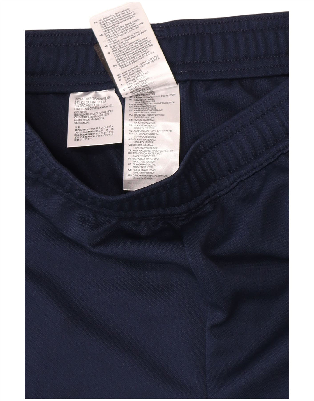 Calças de treino Adidas Mens Climalite XS azul marinho poliéster