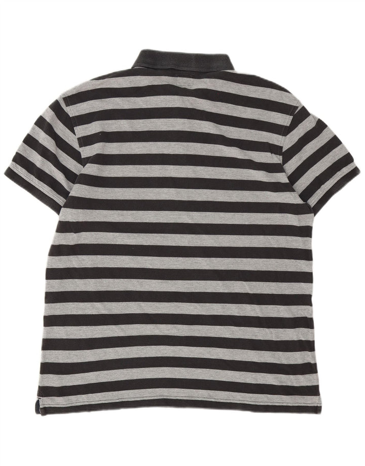 Camisa polo masculina Levi's XL cinza listrada de algodão