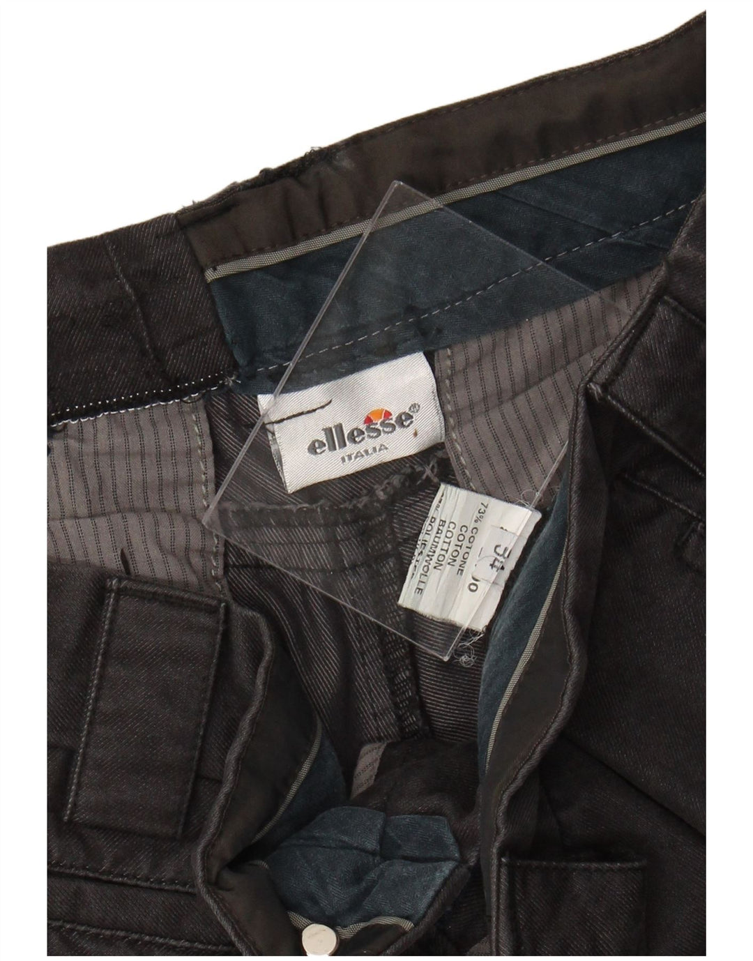 Ellesse Calça Chino Masculina Reta IT 54 2XL W36 L33 Algodão Preto