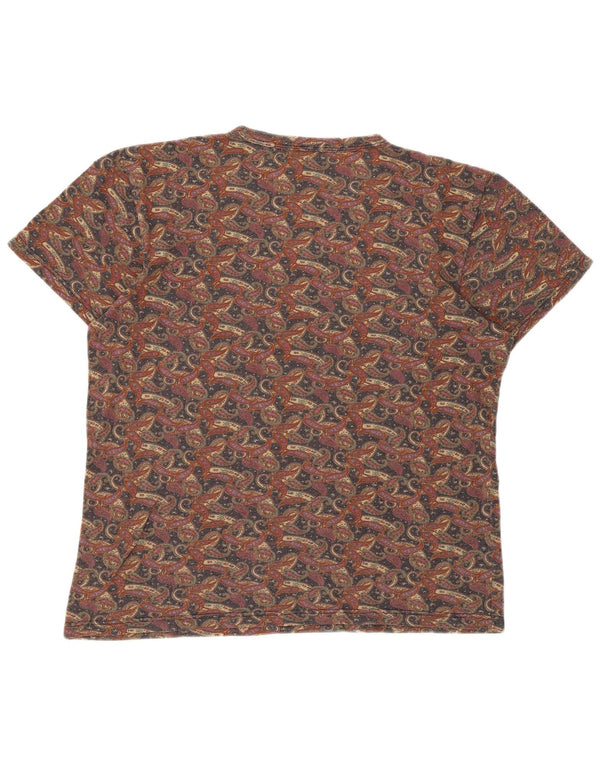 Cerruti 1881 Camiseta feminina gráfica Top UK 6 XS Multicolor Paisley