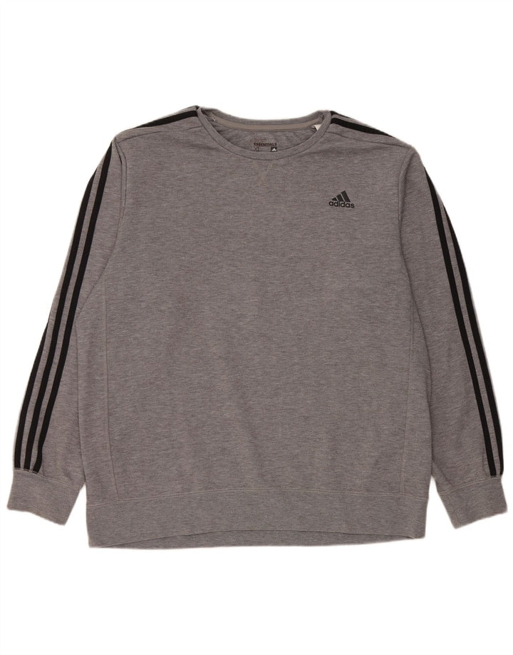 Adidas Mens Moletom Jumper XL Cinza Poliéster Flecked