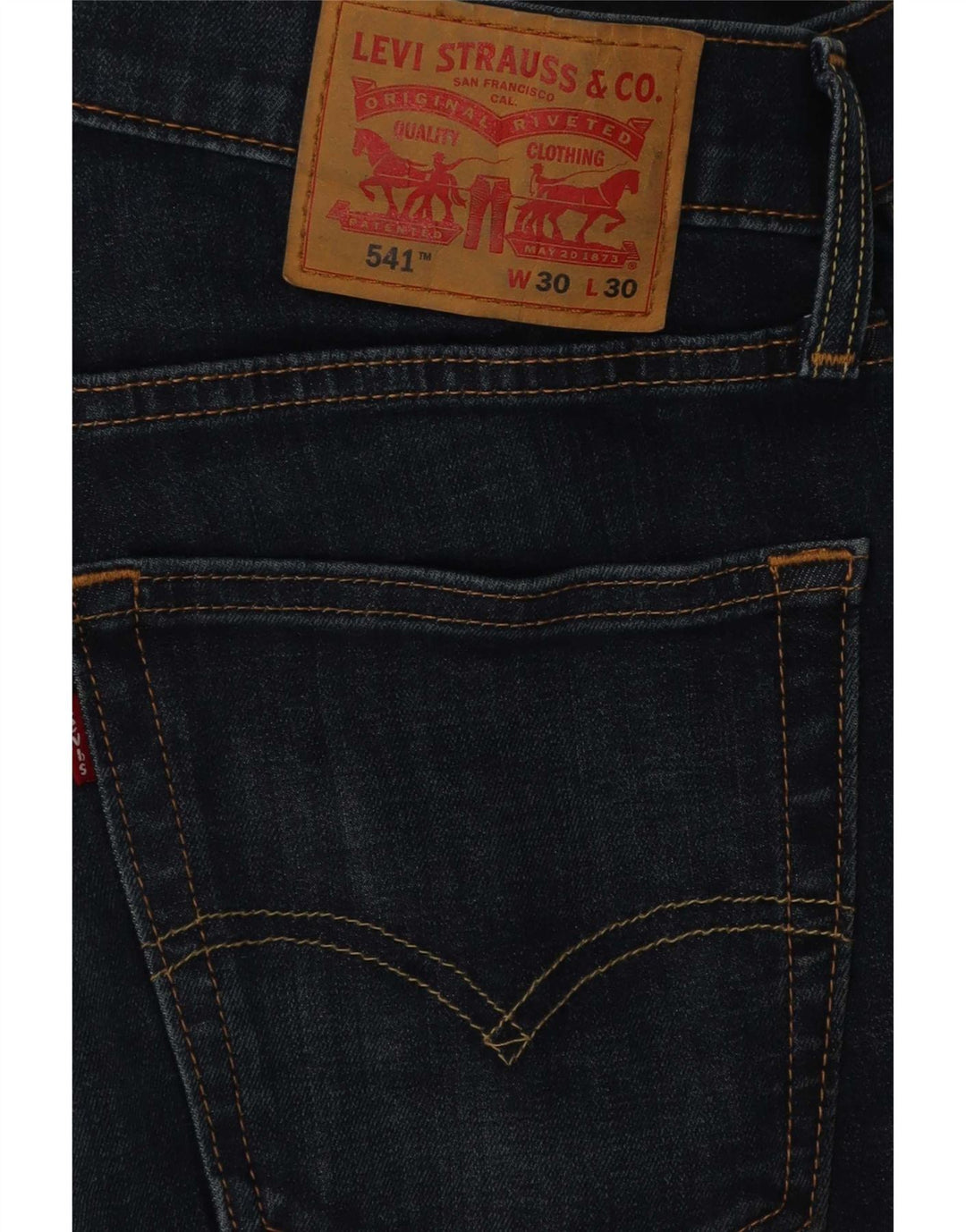 Levi's Masculino 541 Straight Jeans W30 L30 Azul Marinho Algodão