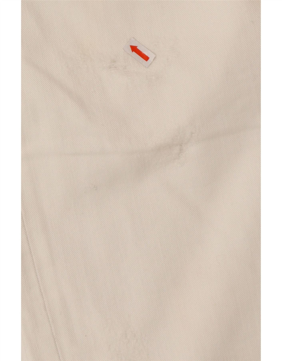 ZU ELEMENTS Jeans retos femininos desgastados W32 L34 algodão branco