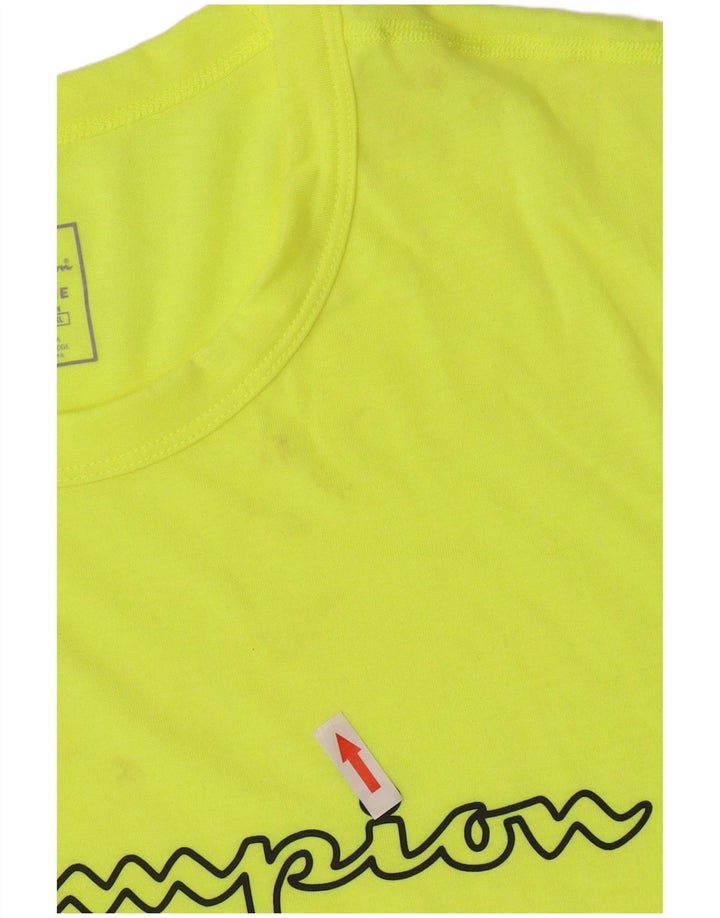 Camiseta masculina gráfica Champion 2XL poliéster amarelo