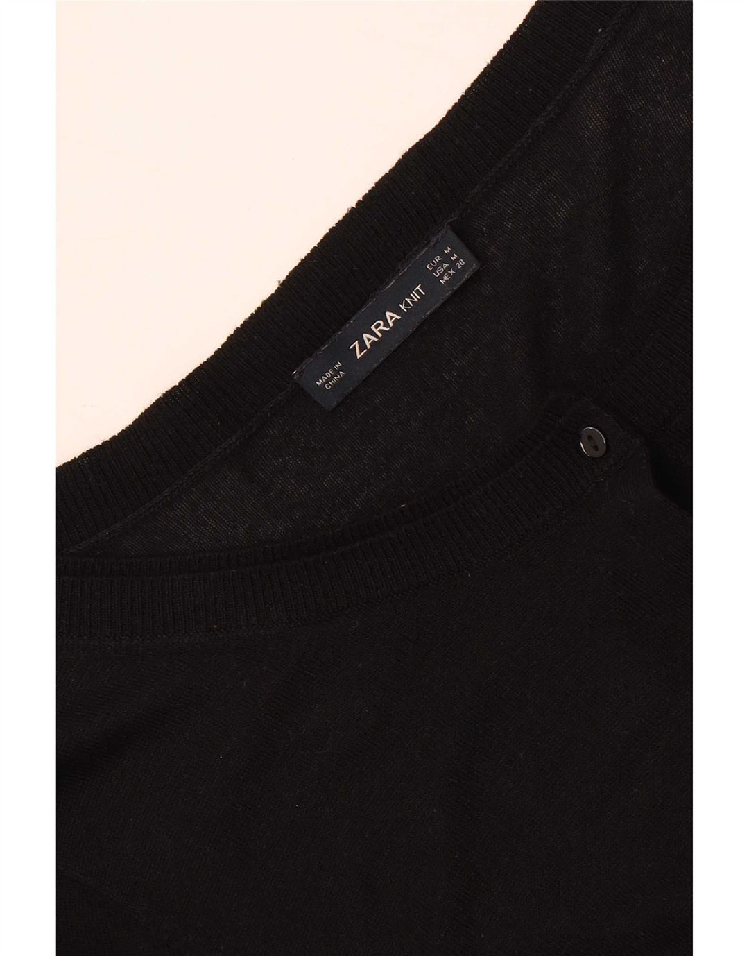 Suéter cardigã feminino Zara Reino Unido 12 médio preto