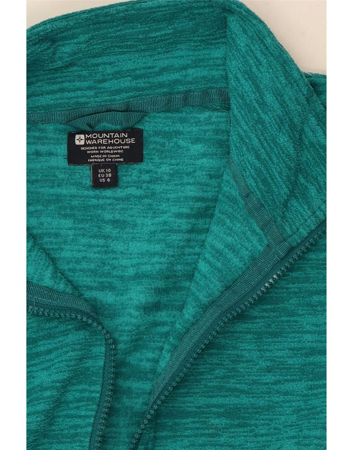 Jaqueta feminina de lã com forro Mountain Warehouse Reino Unido 10 verde pequeno manchado