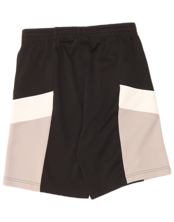 Shorts esportivos masculinos Adidas 13-14 anos preto colorblock poliéster
