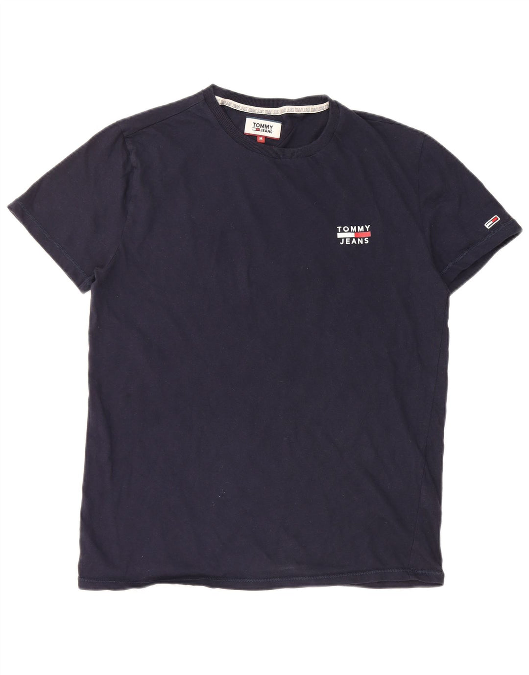 Camiseta masculina TOMMY HILFIGER de algodão azul marinho médio