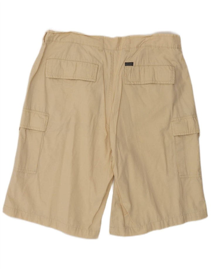Shorts cargo feminino VINTAGE W34 grande algodão bege