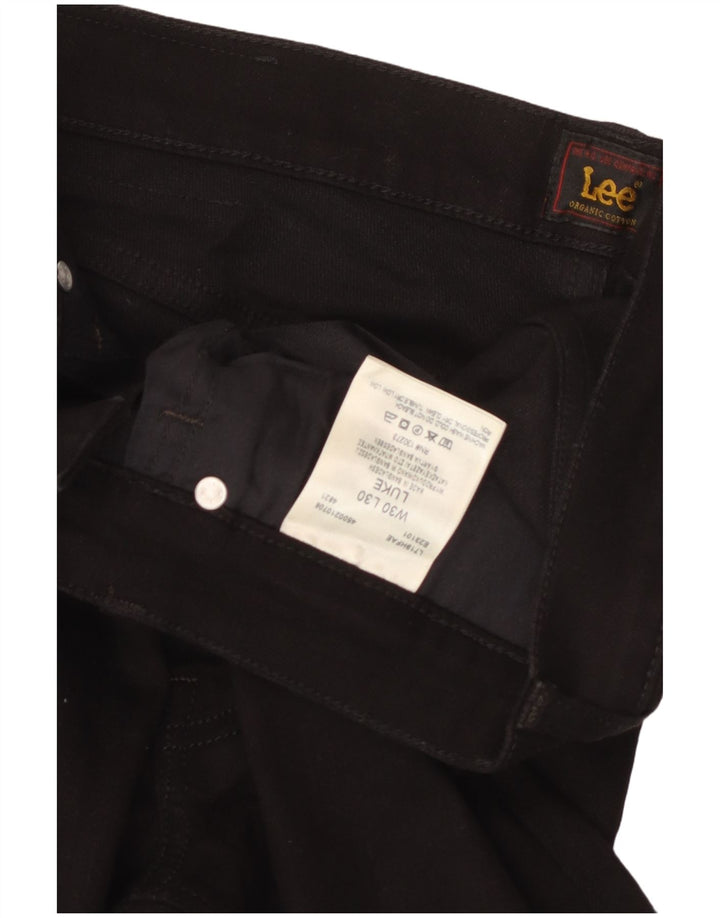Lee Mens Luke Slim Jeans W30 L30 Algodão Preto