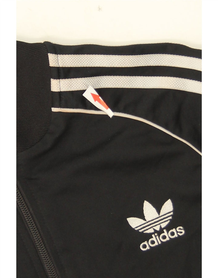 Casaco de treino Adidas Boys 11-12 anos preto poliéster