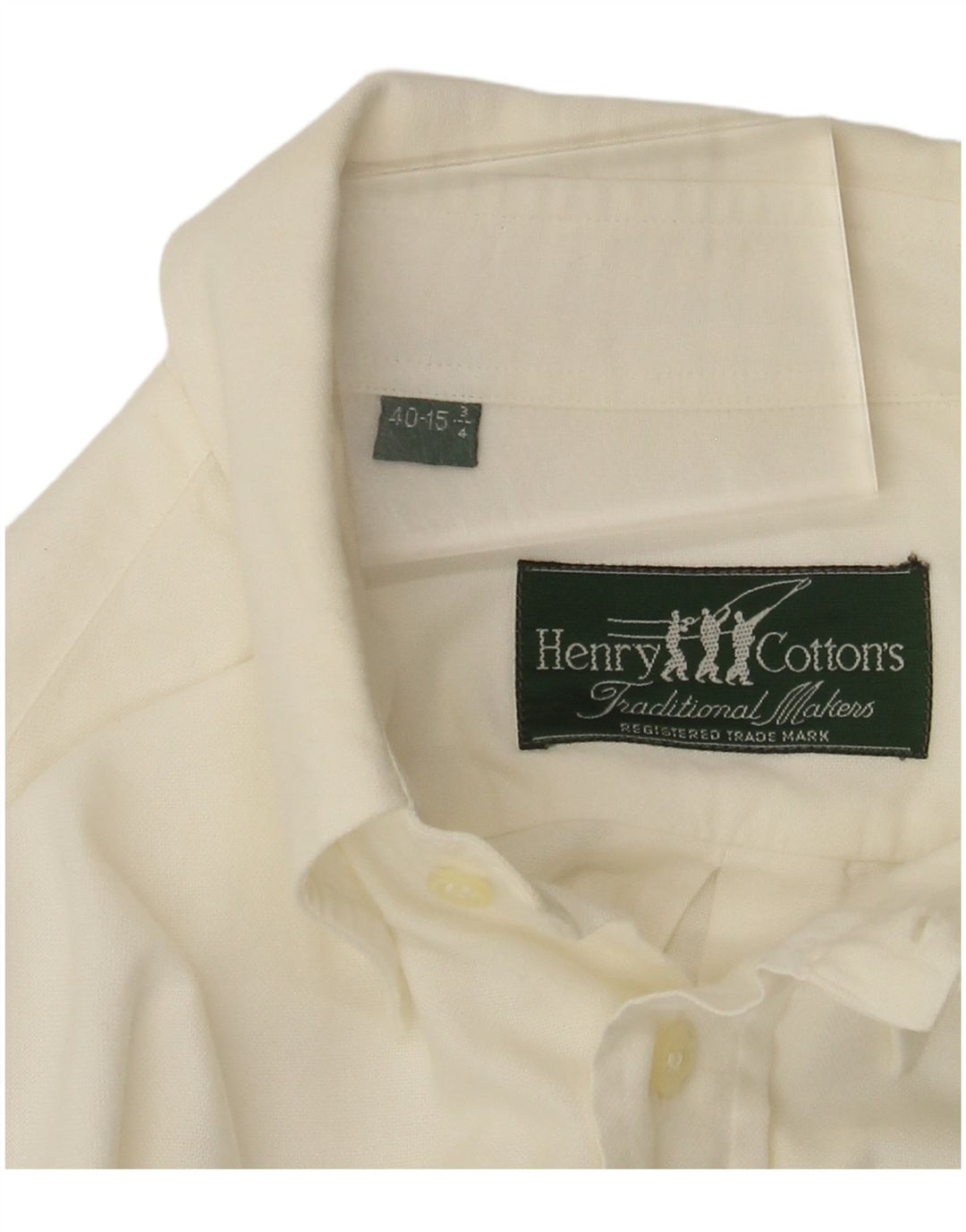 Camisa masculina Henry Cottons tamanho 40 15 3/4 médio branco
