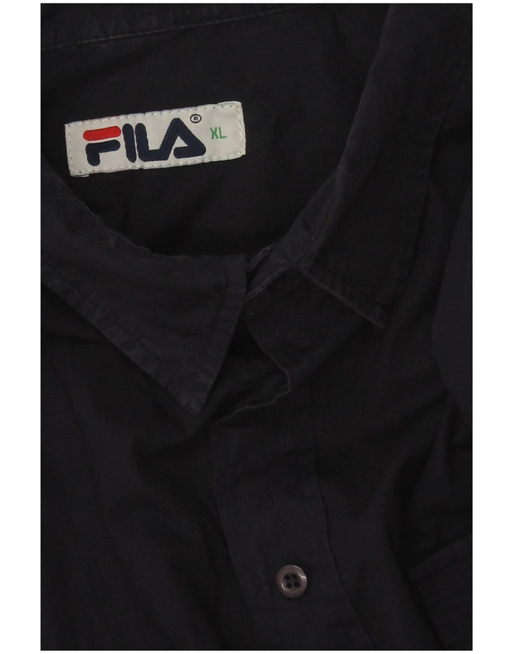 Camisa masculina Fila XL azul marinho algodão