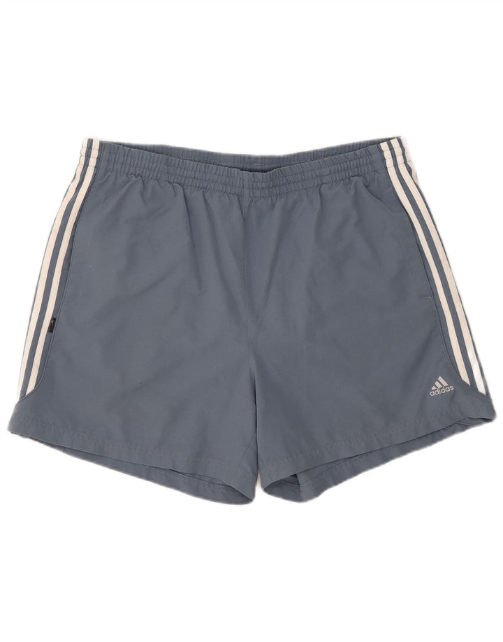 Shorts esportivos masculinos Adidas XL azul poliéster
