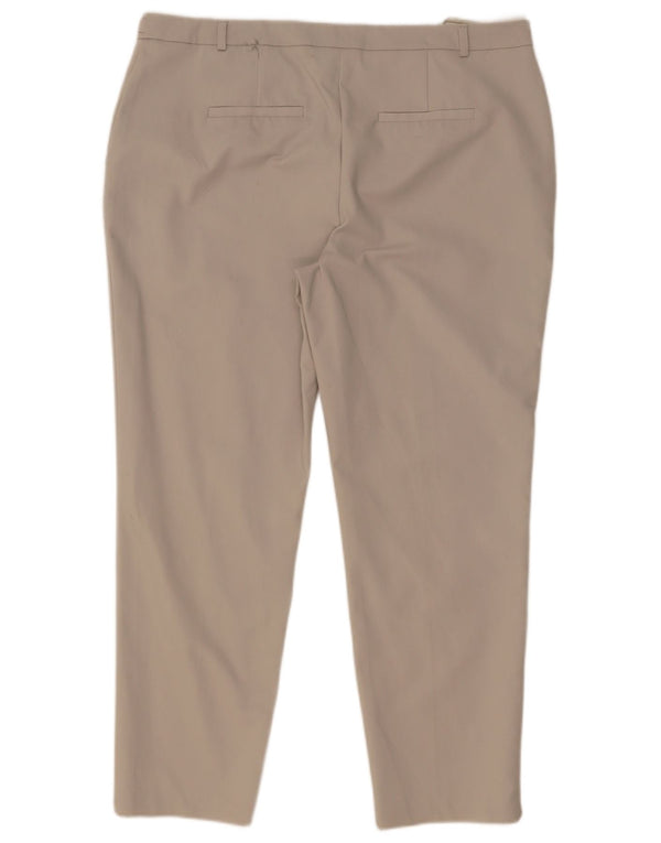 Calça Chino Feminina M&Co UK 16 Grande W36 L27 Algodão Cinza