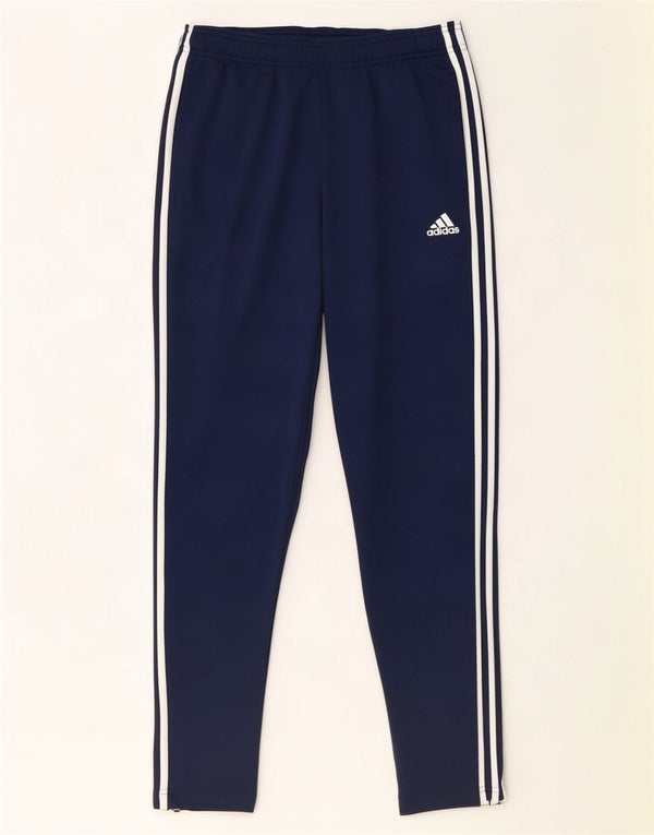 Calças de treino masculinas Adidas UK 42/44 grandes azul marinho