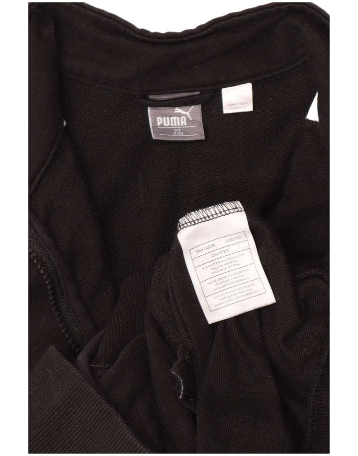 Jaqueta Puma Meninos Treino Top 7-8 Anos Pequeno Preto Colorblock Algodão