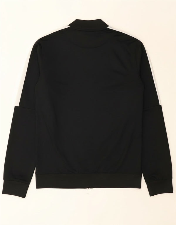 Nike Mens Dri Fit Tracksuit Top Jacket Pequeno Preto Colourblock Poliéster